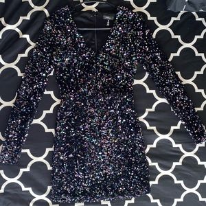 AQUA Sequined Mini Dress
